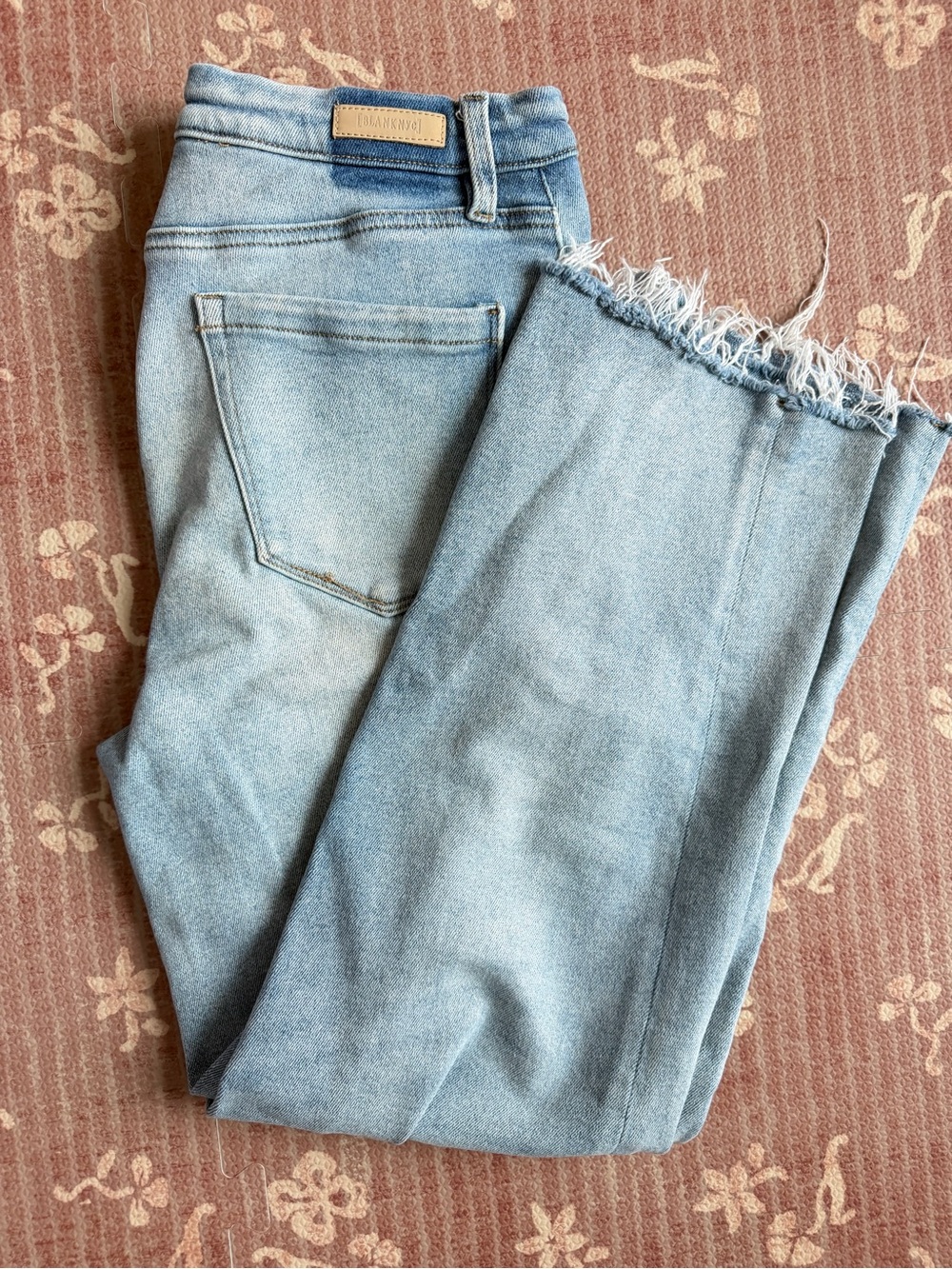 Light Blue Frayed Hem Women’s Jeans